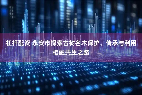 杠杆配资 永安市探索古树名木保护、传承与利用相融共生之路
